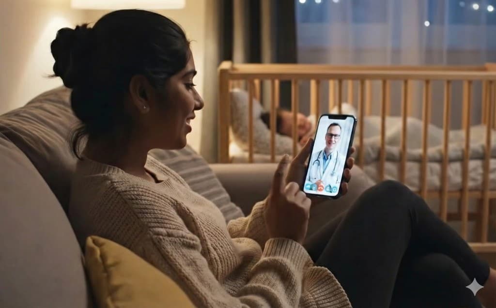 Evde video görüşme ile uzman doktor konsültasyonu